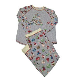 Munki Munki Womens XL Christmas Pajama Set Advent Calendar Countdown Snowman